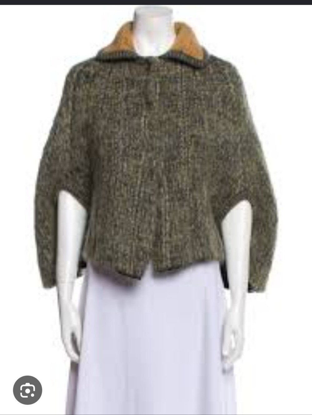 Prada warm poncho w/ arm inserts